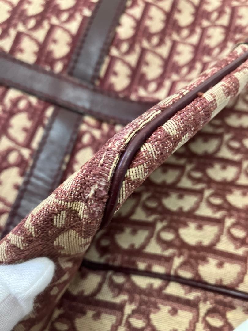 【ダメージあり】ディオール トロッター ボストンバッグ レッド