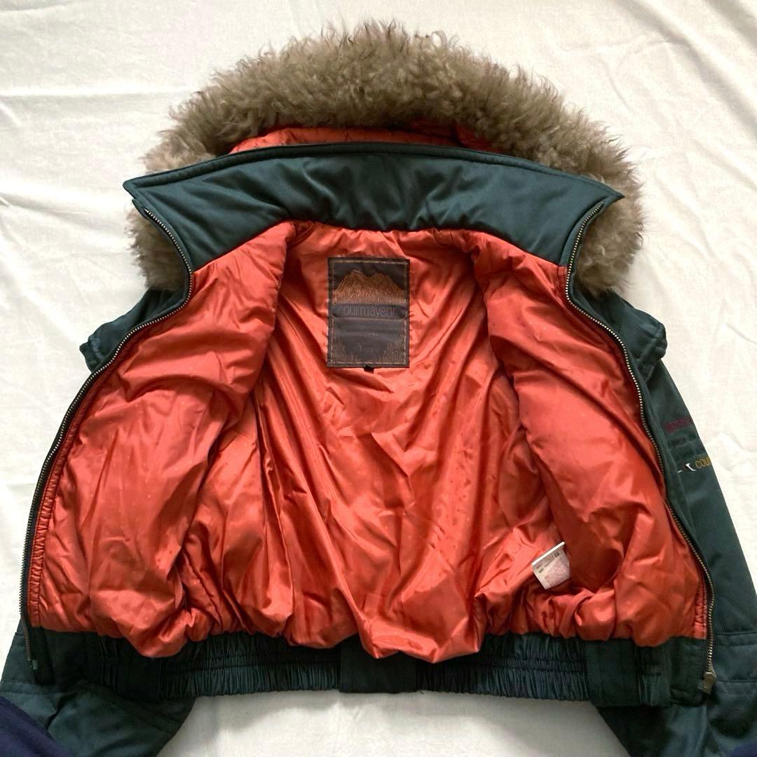 90s vintage fur shell bomber jacket 短丈