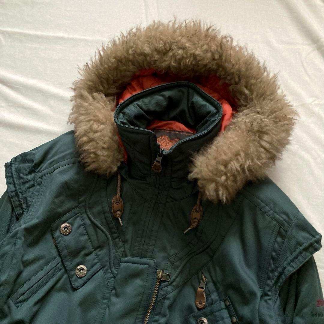 90s vintage fur shell bomber jacket 短丈
