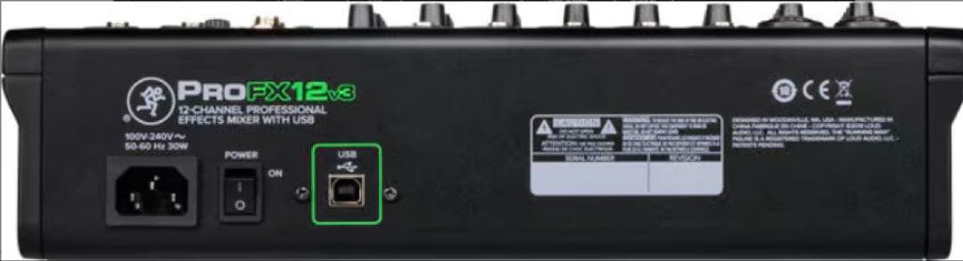 マッキー　アナログミキサー　ProFX12v3