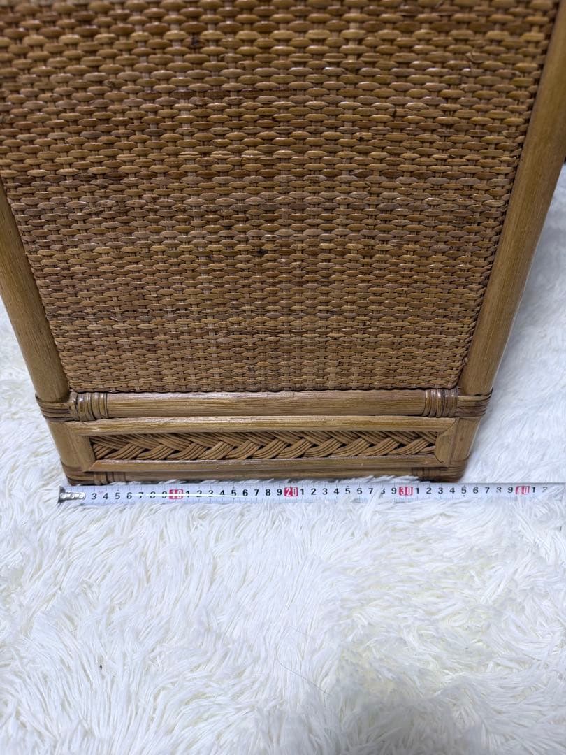 籐　ラタン　チェスト 5段 引き出し6杯 幅約65cm 収納家具　タンス