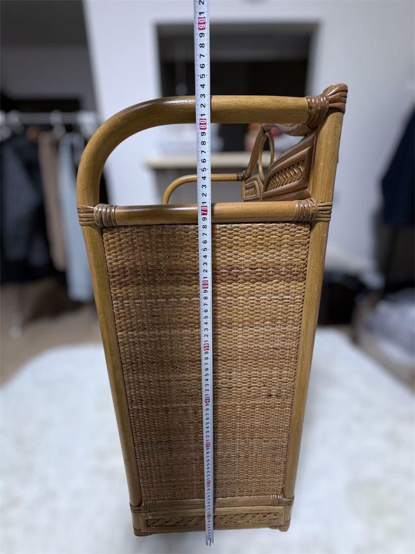 籐　ラタン　チェスト 5段 引き出し6杯 幅約65cm 収納家具　タンス
