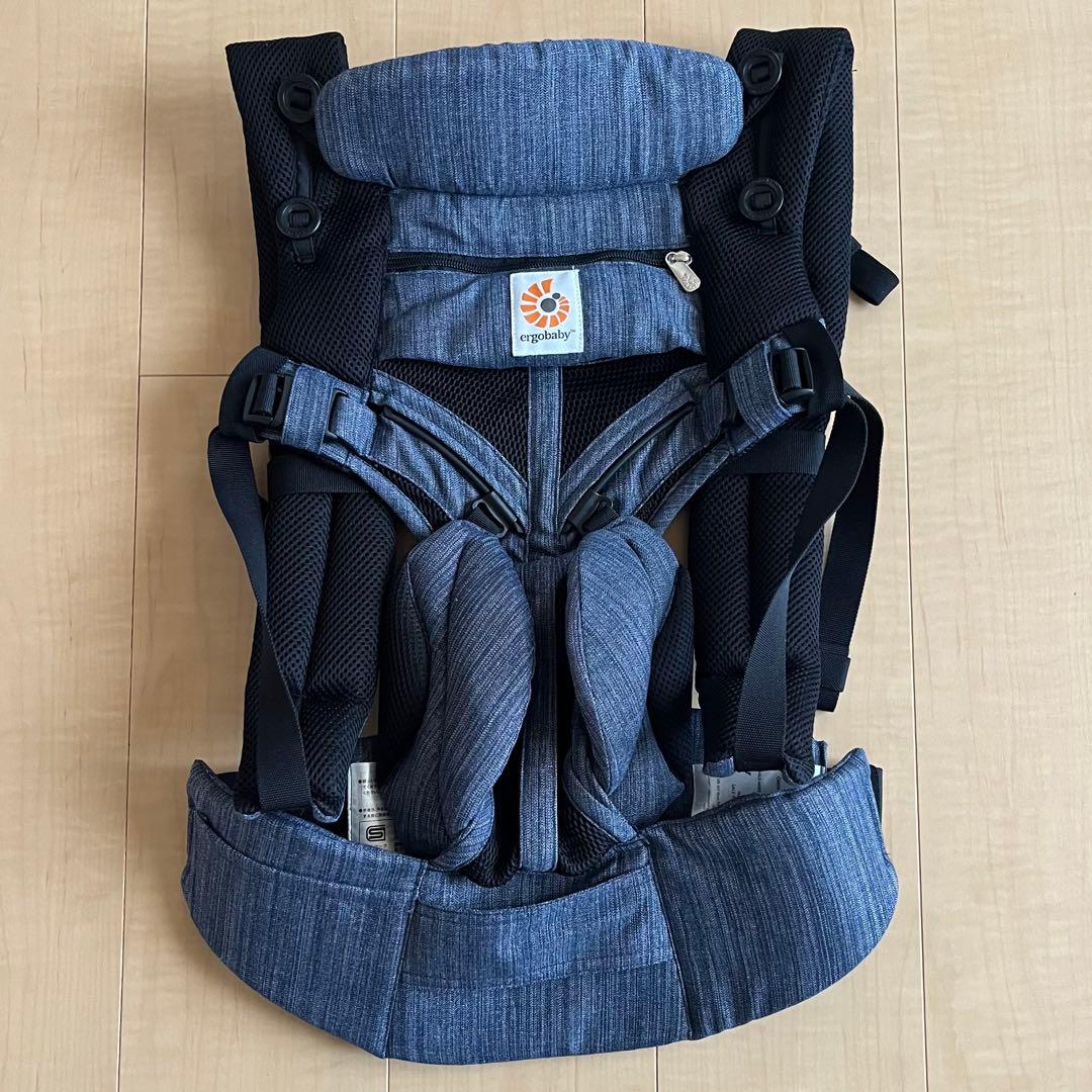 【極美品】エルゴベビー 抱っこ紐 オムニ360 クールエア インディゴ デニム系