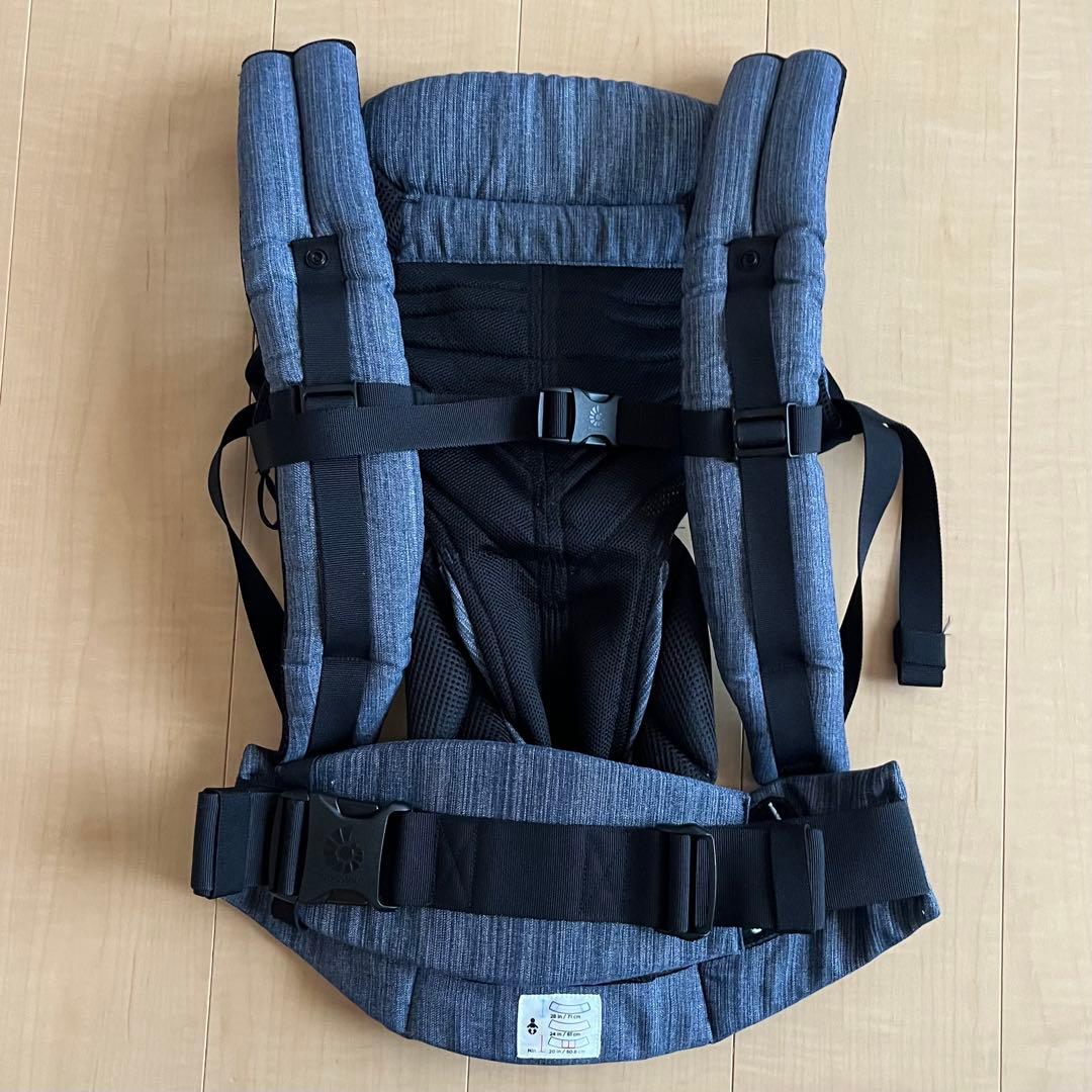 【極美品】エルゴベビー 抱っこ紐 オムニ360 クールエア インディゴ デニム系