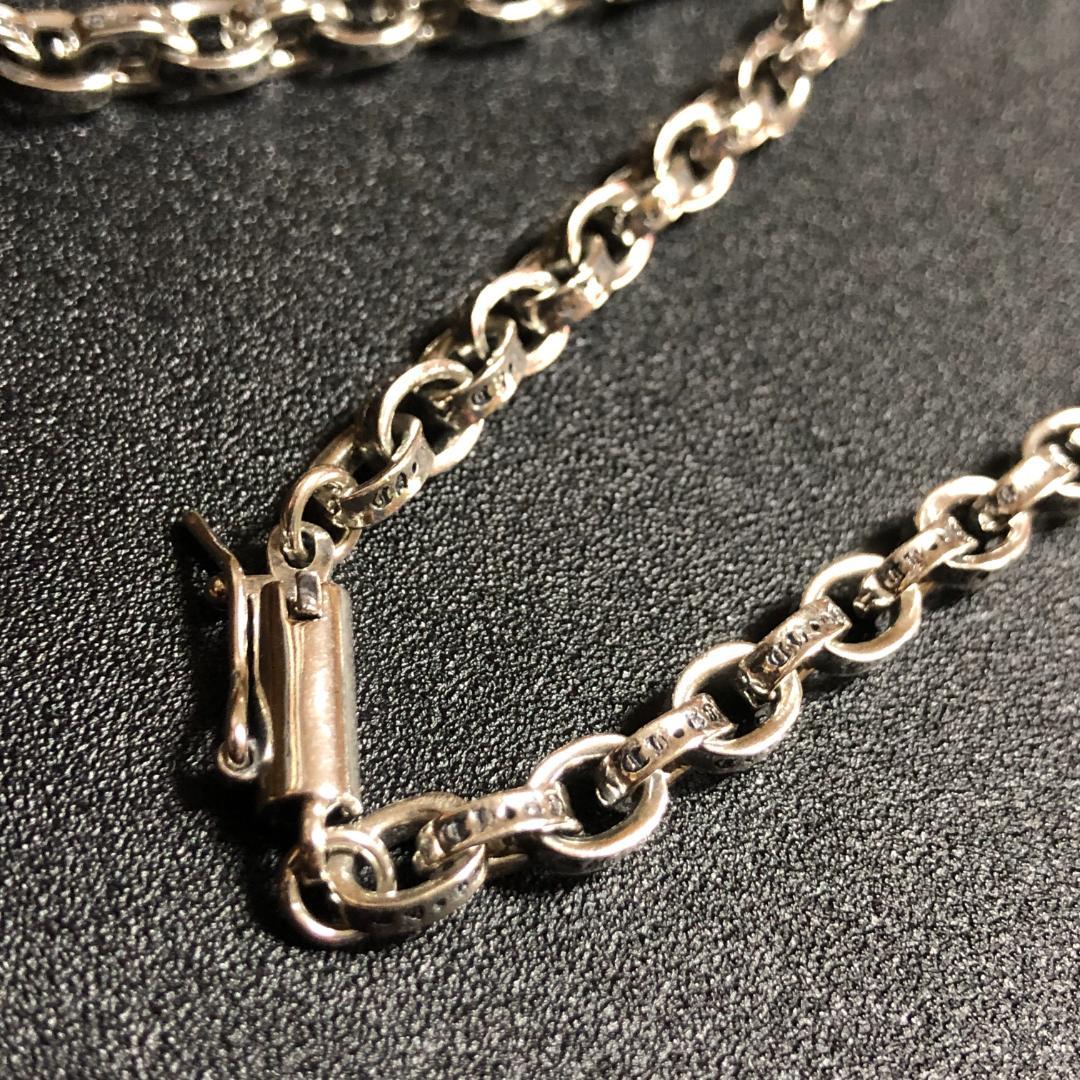シルバー925 silver ペーパーチェーン ネックレス メンズ 55cm