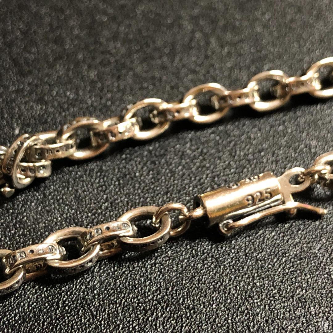 シルバー925 silver ペーパーチェーン ネックレス メンズ 55cm