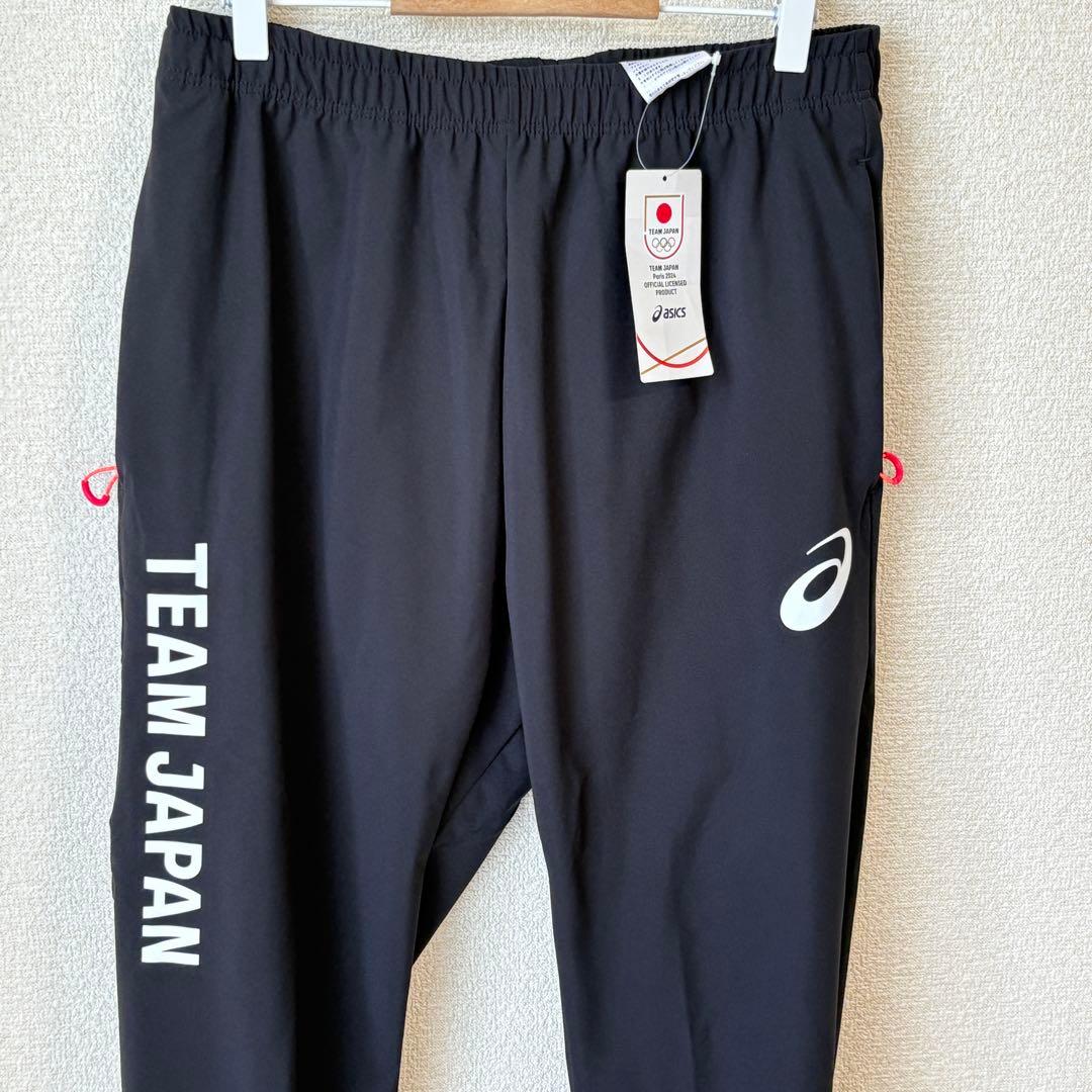 【新品】asics TEAM JAPAN オフィシャルパンツ　ブラックL