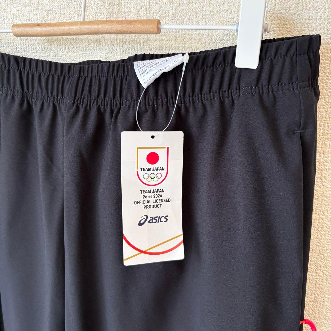 【新品】asics TEAM JAPAN オフィシャルパンツ　ブラックL
