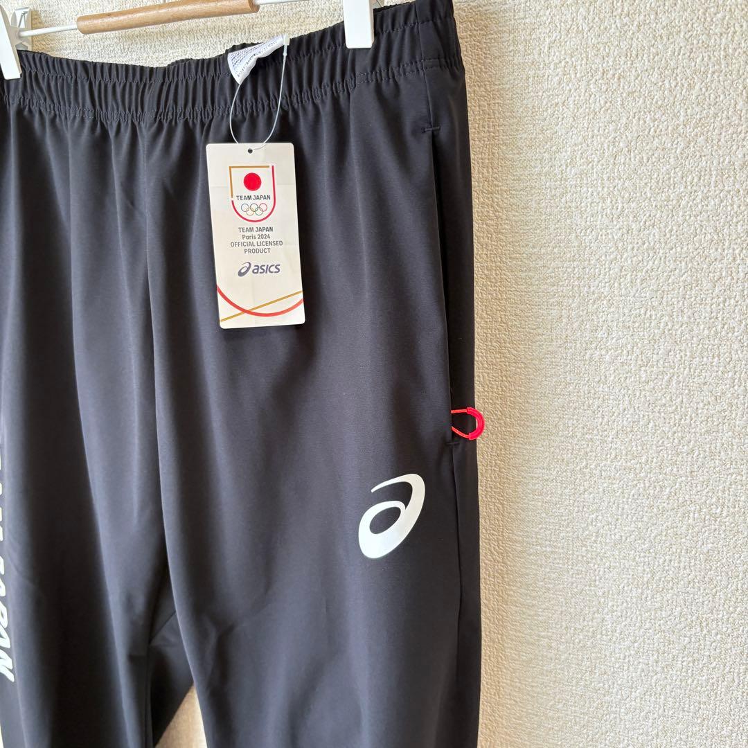 【新品】asics TEAM JAPAN オフィシャルパンツ　ブラックL