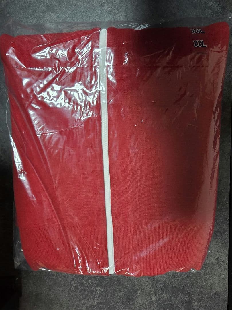 ユニクロC ミラノリブフルジップカーディガン レッド XL 新品未開封品