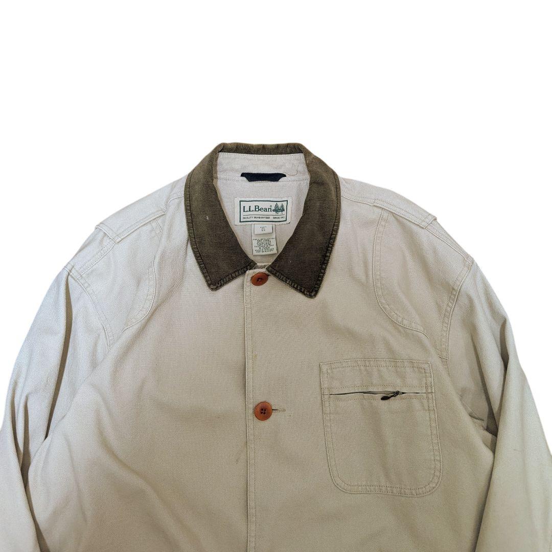 LLBean カバーオール ハンティングジャケット コーデュロイ襟 ベージュ