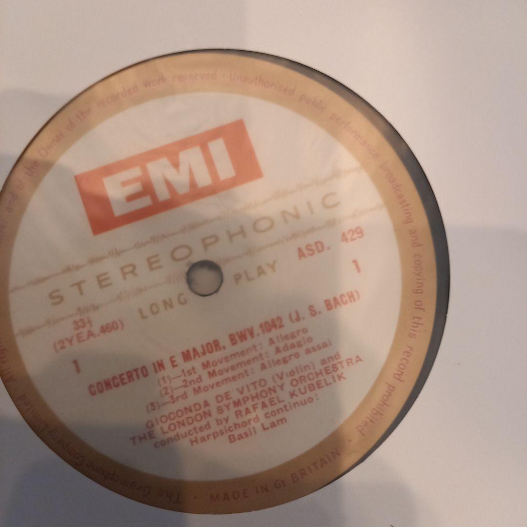 レコードです。TESTAMENT復刻盤 デ・ヴィート　バッハ、モーツァルト