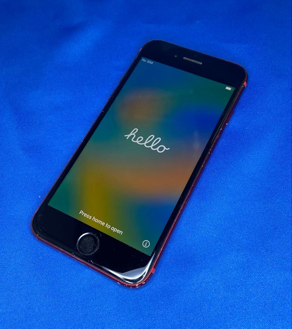 iPhone 8 256GB (PRODUCT)RED SIMフリー 背面割れ有