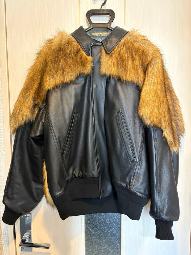 S*K様 定価19.8万　TOGA VIRILIS ラムレザー ファー ブルゾン