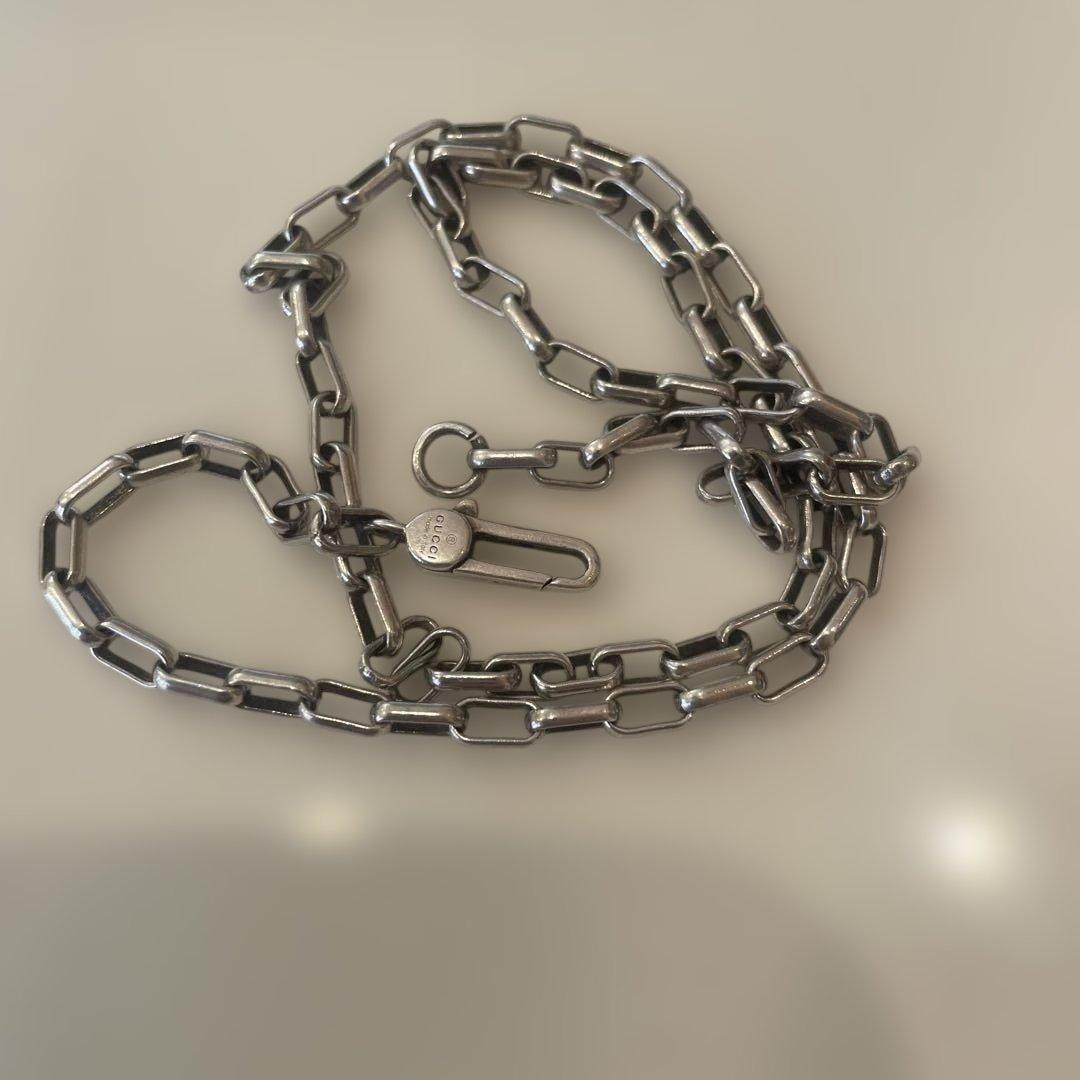 GUCCI 3.7ミリ シルバー925チェーンネックレス50cm（51cm）