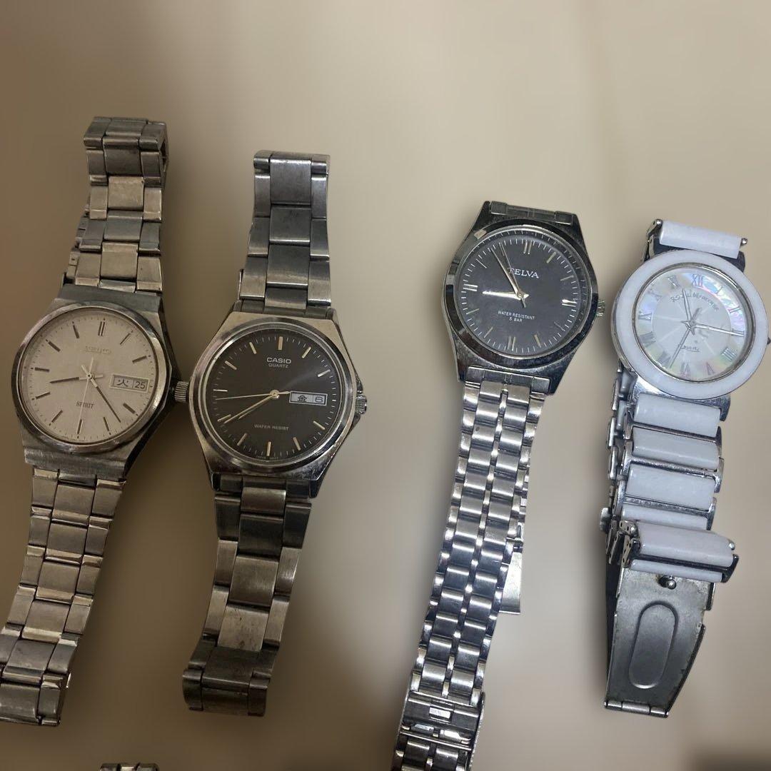 シルバーアナログ時計9本セット ジャンク品