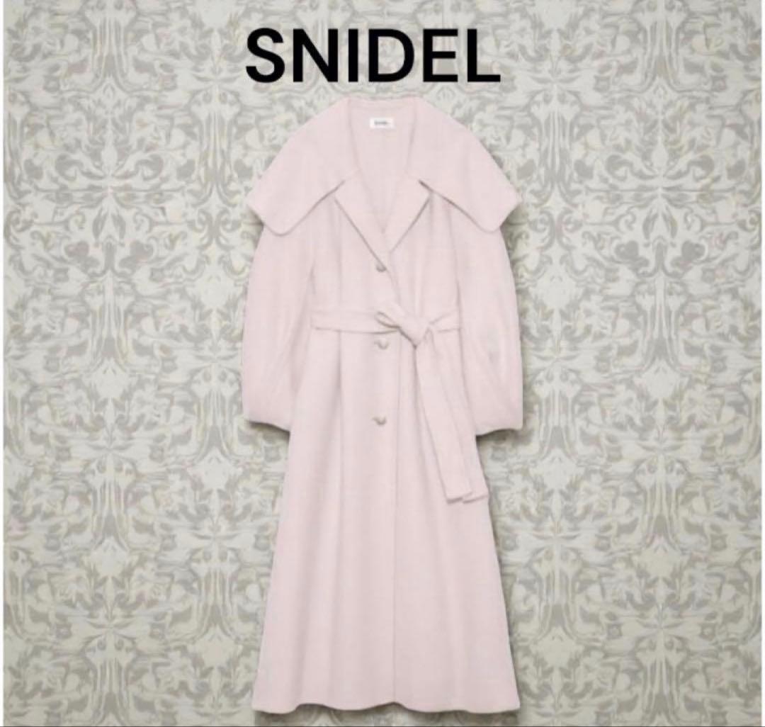 SNIDEL ビッグカラーリバーコート IVR 0 ピンクベージュ S