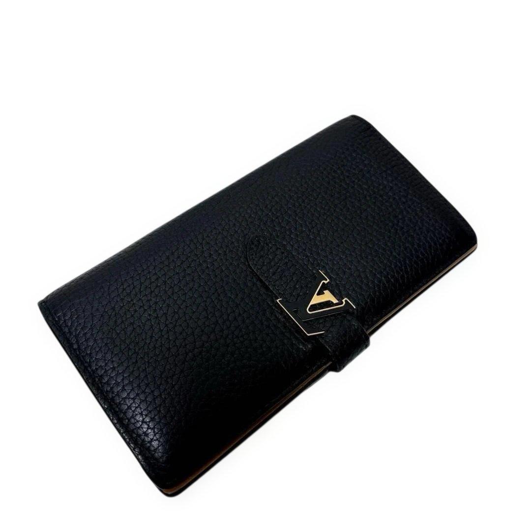 美品■ LV ルイヴィトン ヴェルティカル ウォレット 黒　財布