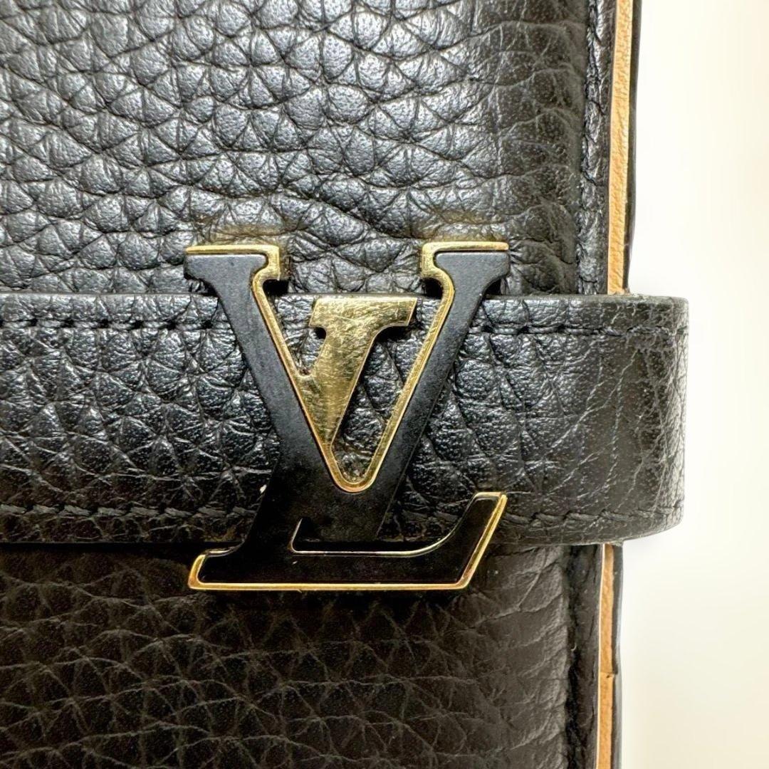 美品■ LV ルイヴィトン ヴェルティカル ウォレット 黒　財布