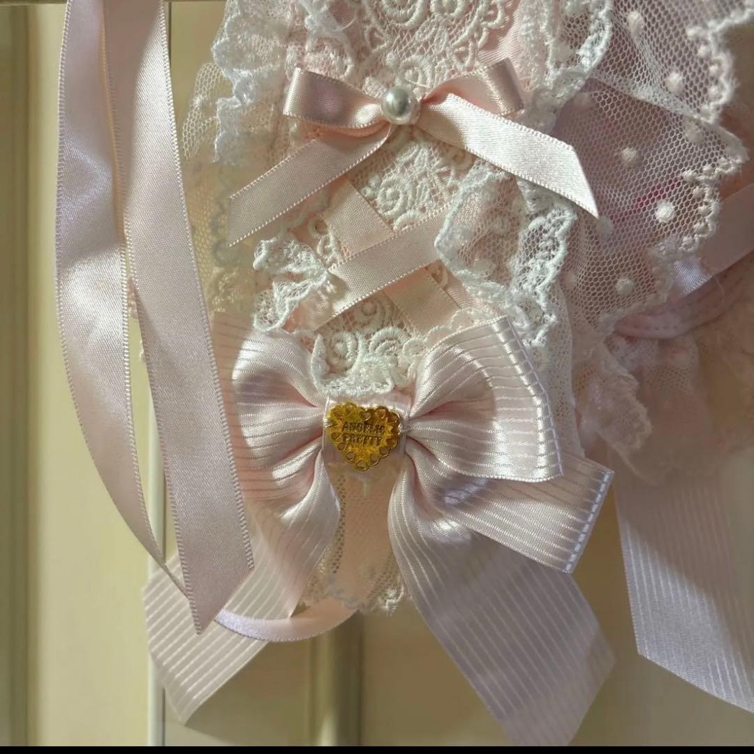 Angelic Pretty,レースハートチャームバラレースヘッドドレス,ピンク