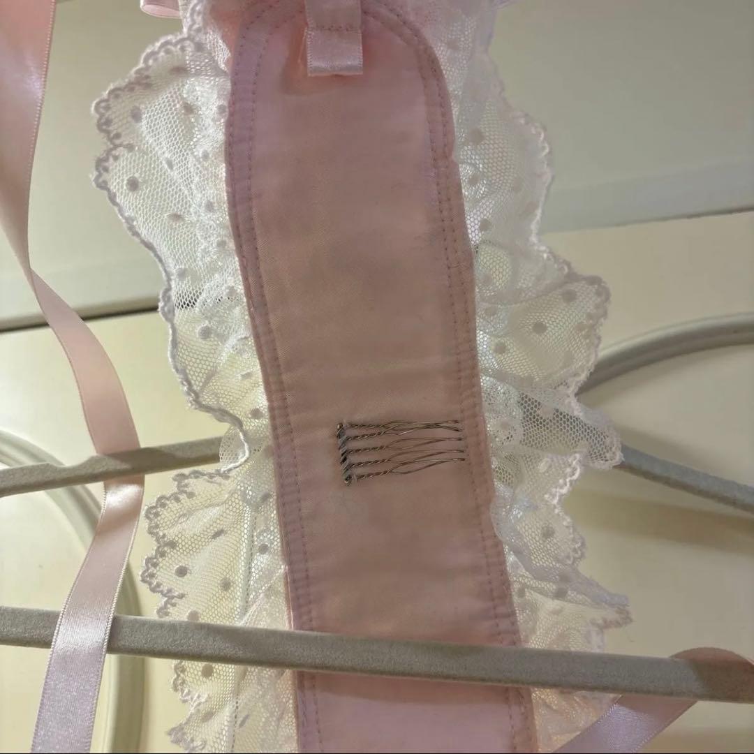 Angelic Pretty,レースハートチャームバラレースヘッドドレス,ピンク