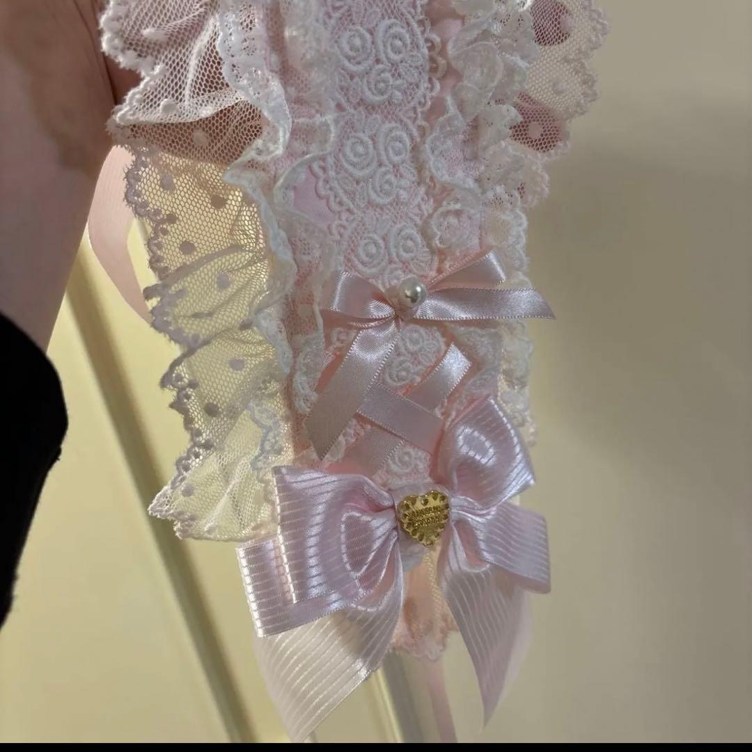 Angelic Pretty,レースハートチャームバラレースヘッドドレス,ピンク