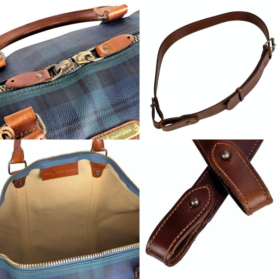 美品 ラルフローレン RALPH LAUREN ブラックウォッチ ボストンバッグ