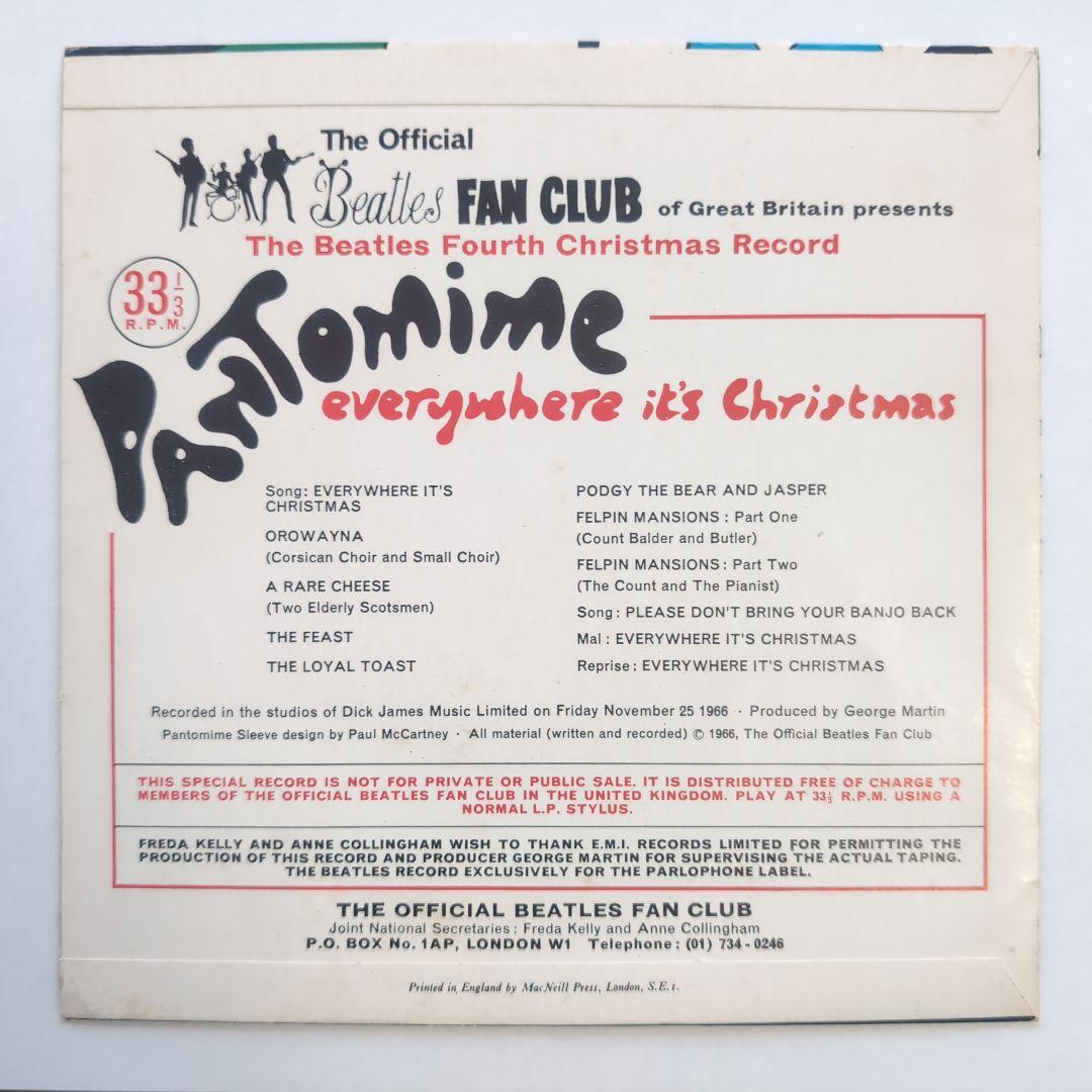 美品！ビートルズ 1966年 Christmas ソノシート：Pantmime