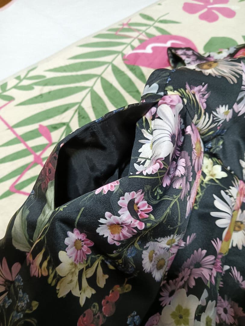 専用　美品！エムズグレイシー　花柄 ノースリーブ ひざ丈ワンピース　高級感