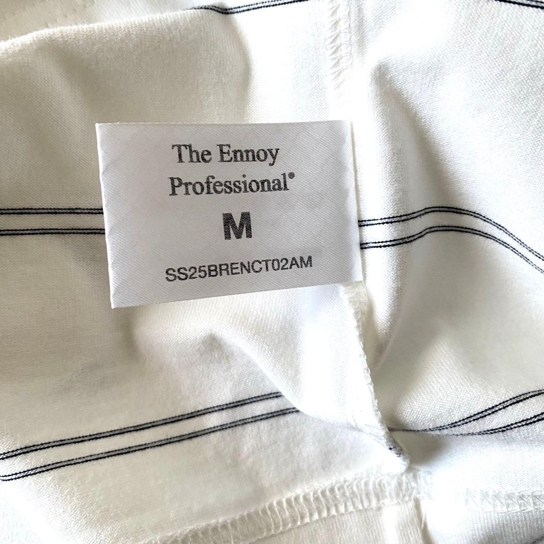 The Ennoy Professional® パネルボーダー　Tシャツ　白　M