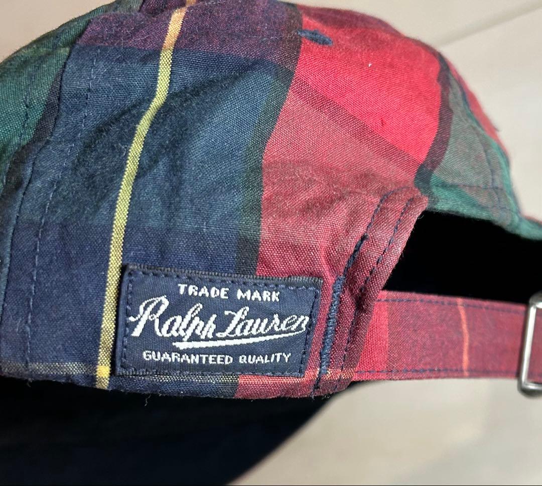 カ*ズ様 POLO RALPH LAUREN PLAID CHECK CAP 9