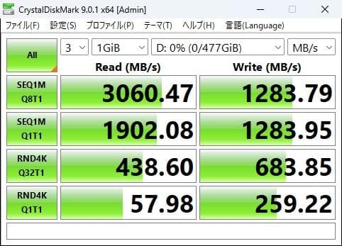 【使用時間極少】シリコンパワーSSD 512GB M.2