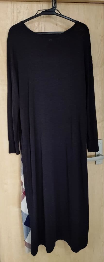 BLUE LABEL 黒 長袖 ワンピース チェック柄