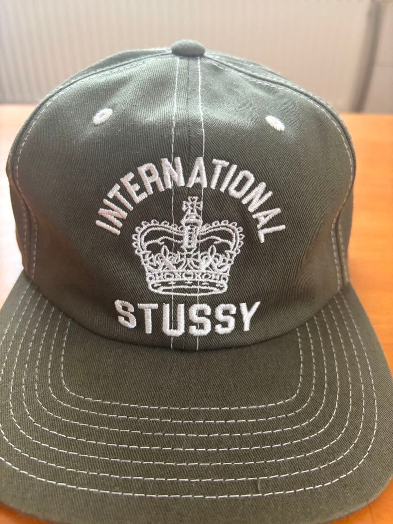 STUSSY ベースボールキャップ オリーブ