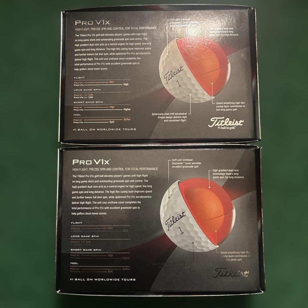 Titleist Pro V1x ゴルフボール 2ダース 新品