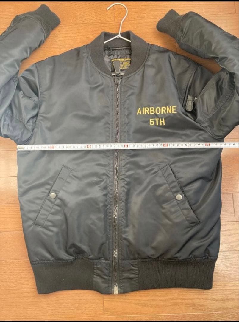 HOUSTON ヒューストン 刺繍入り MA-1フライトジャケット Lサイズ