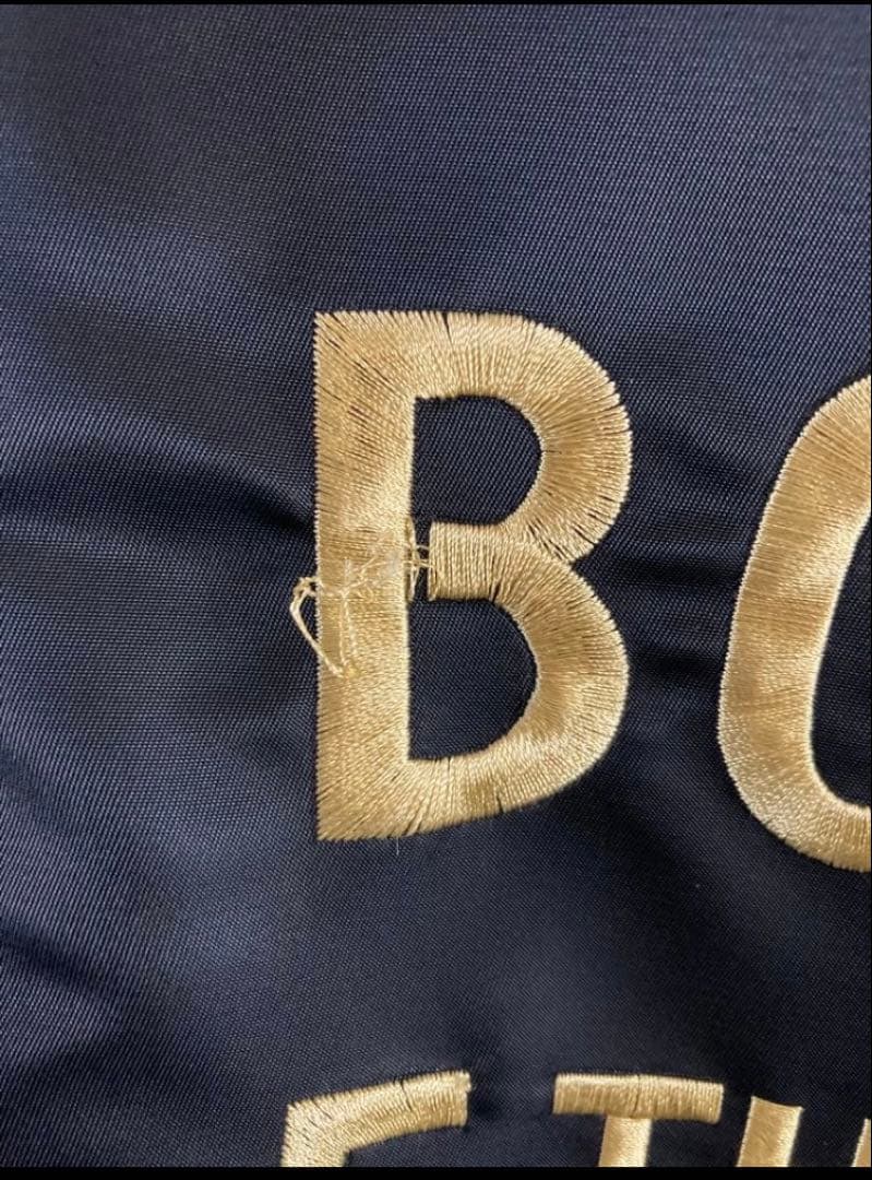 HOUSTON ヒューストン 刺繍入り MA-1フライトジャケット Lサイズ