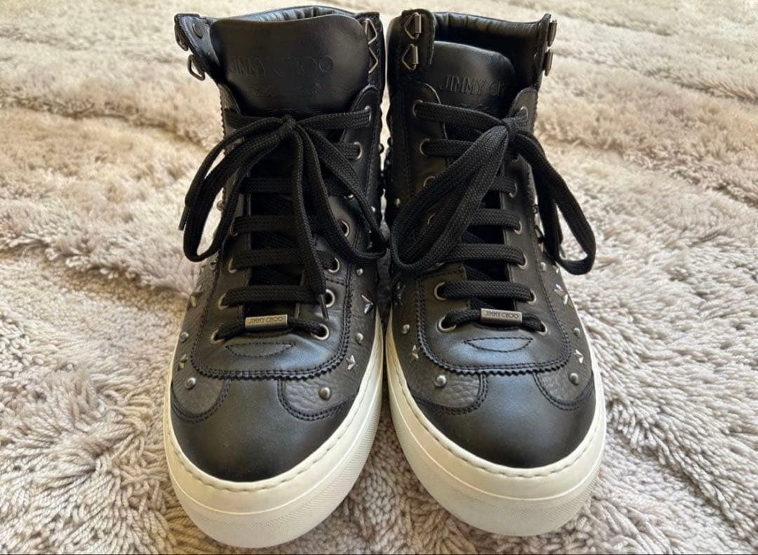 Jimmy Choo スタッズ ハイカットスニーカー