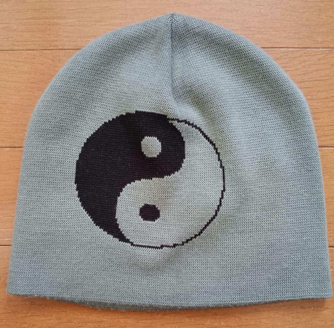 USA製 supreme 初期 Yin-Yang ニットビーニーキャップ グレー