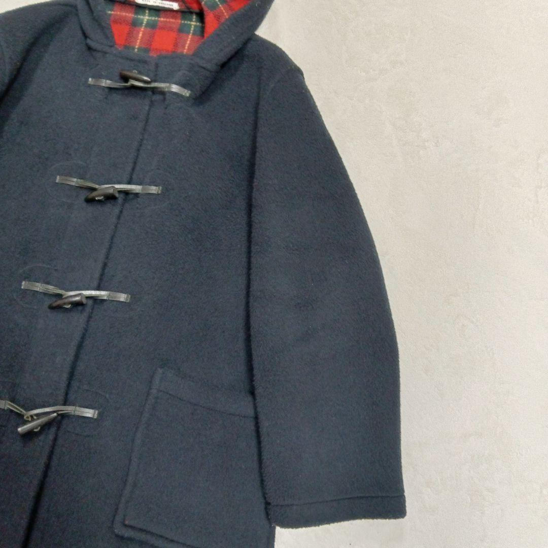 【大きいサイズ 48】モンゴメリー ダッフルコート チェック ネイビー 英国製