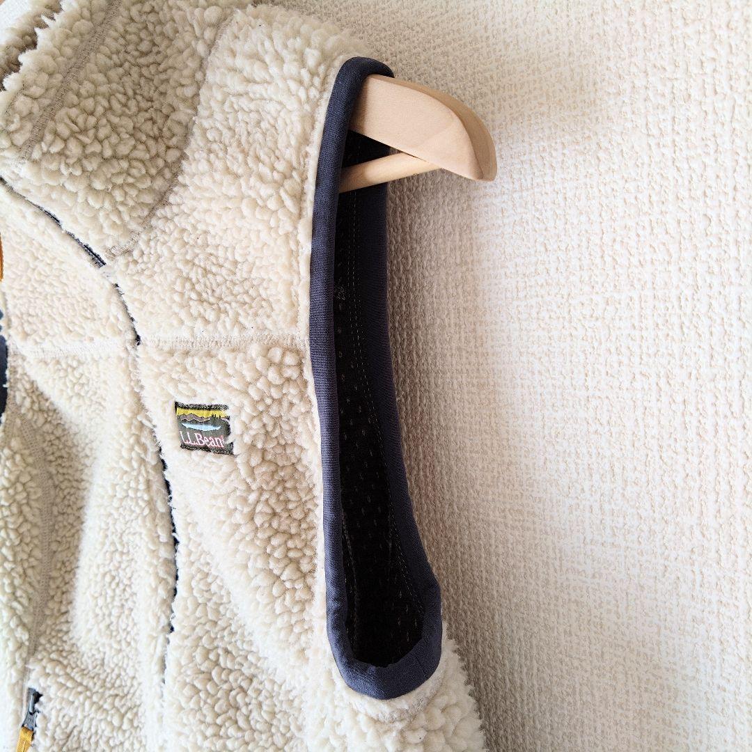 美品✨L.L.Bean フリース ボア ベスト ホワイト Sサイズ