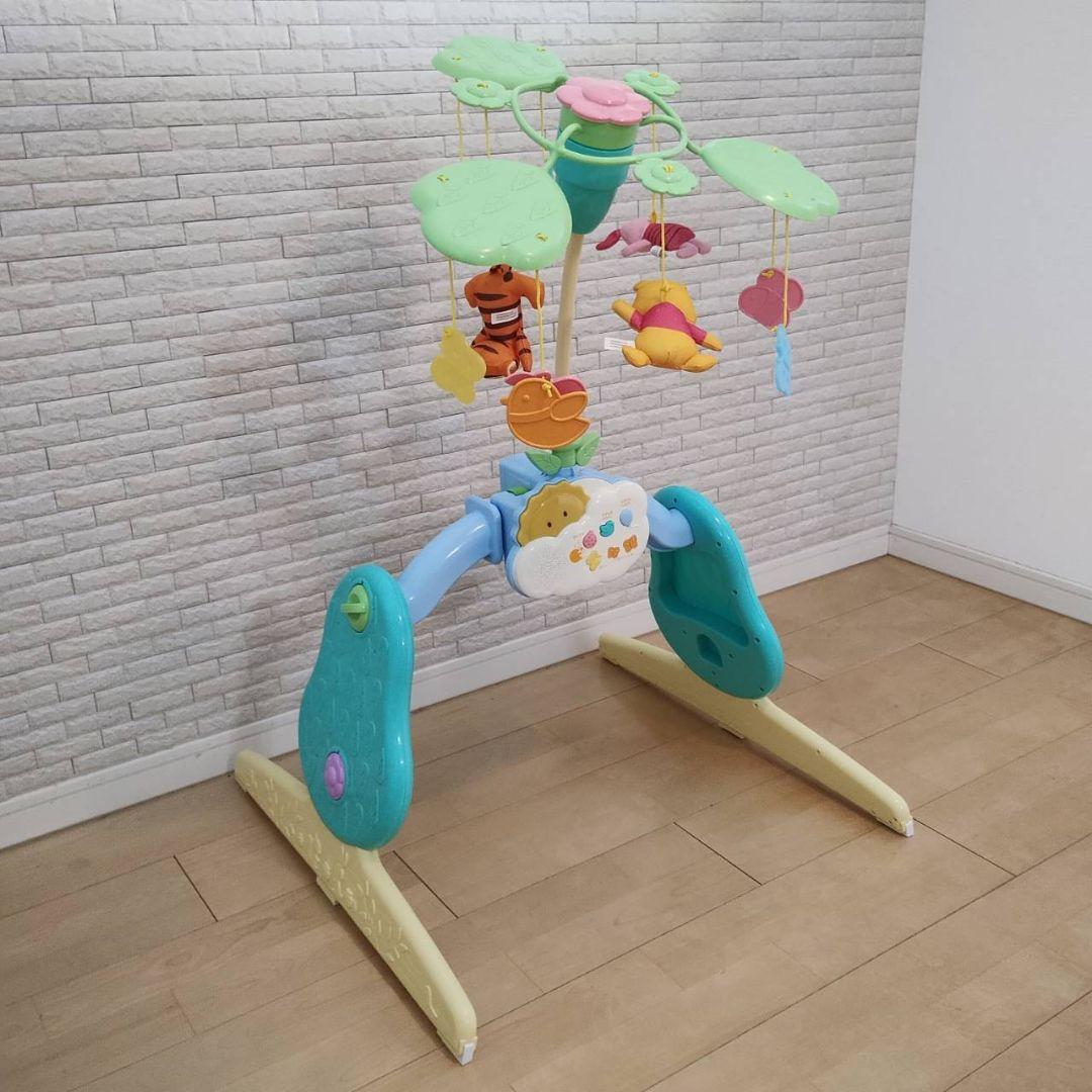 美品　くまのプーさん えらべる回転6WAY　ジムにへんしんメリー　プーメリー
