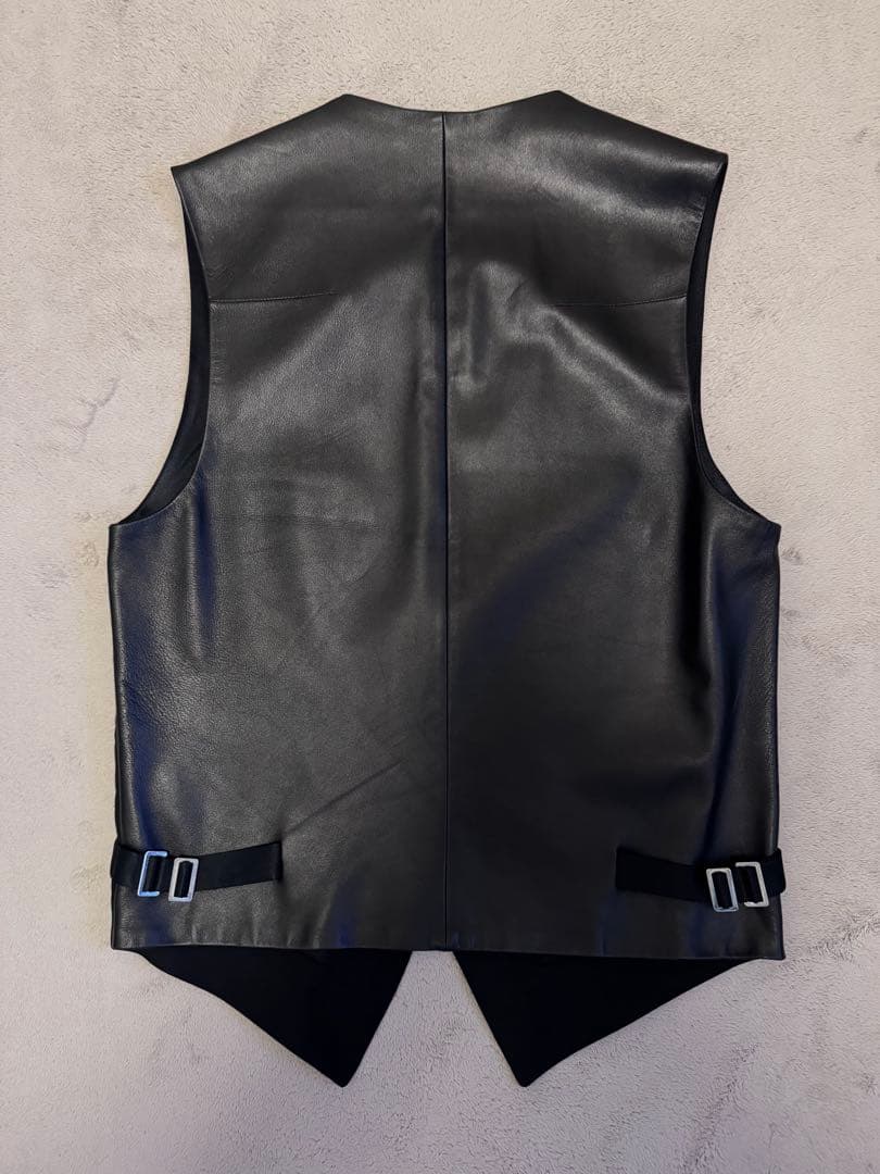 07AW ディオールオム レザー切替ジレ エディスリマン