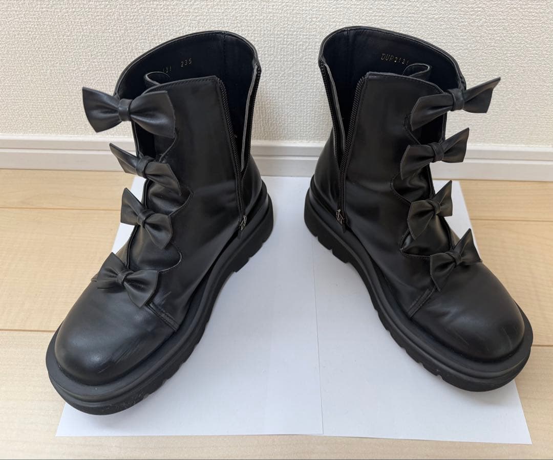 エピヌ epine ribon goa boots リボン ブーツ 黒 23.5