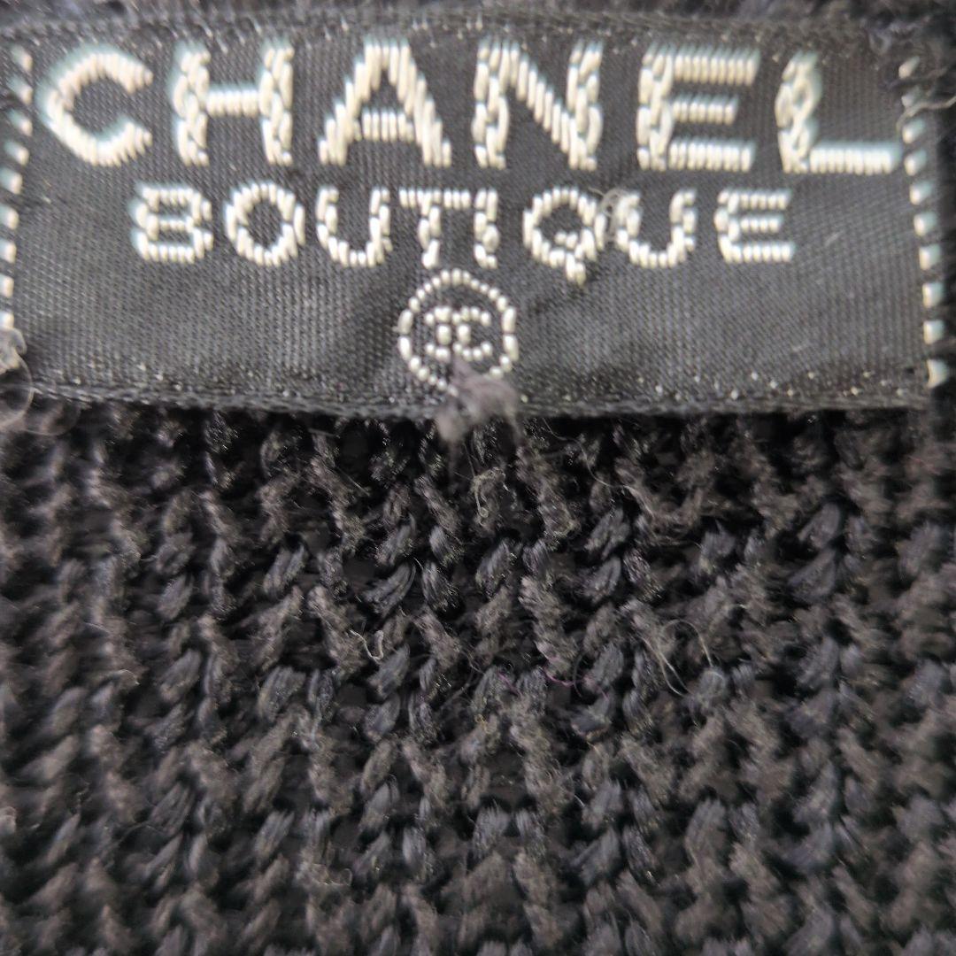 【ヴィンテージ】CHANELライオンボタンブラックカーディガン
