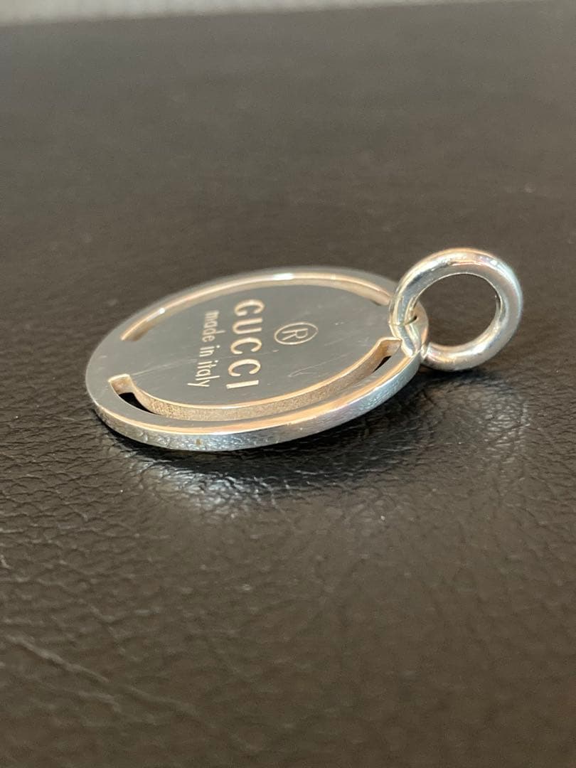 訳あり GUCCI ペンダントトップのみ 925 ラウンド オーバル プレート