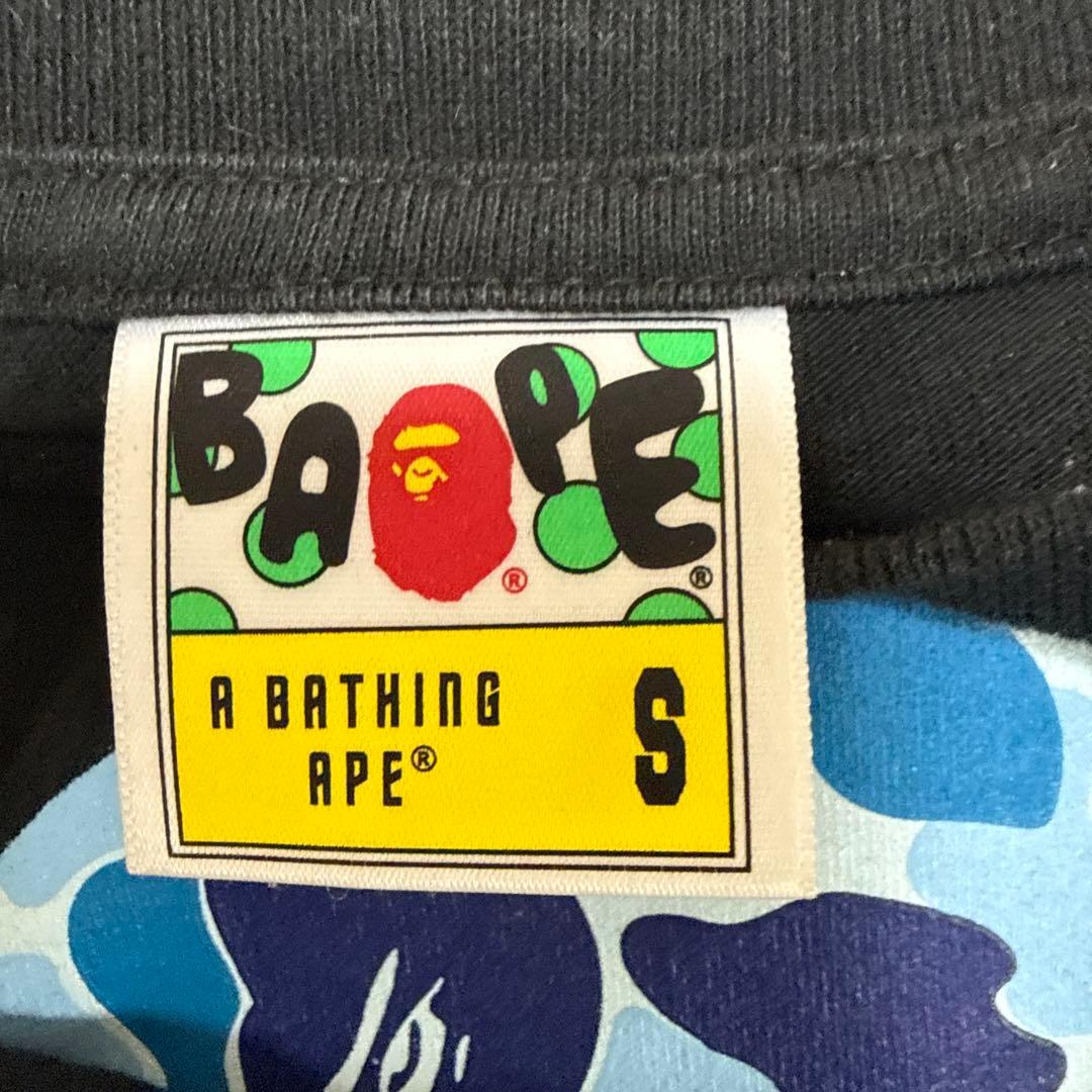 A BATHING APE カモフラージュ Tシャツ Sサイズ ブラッ