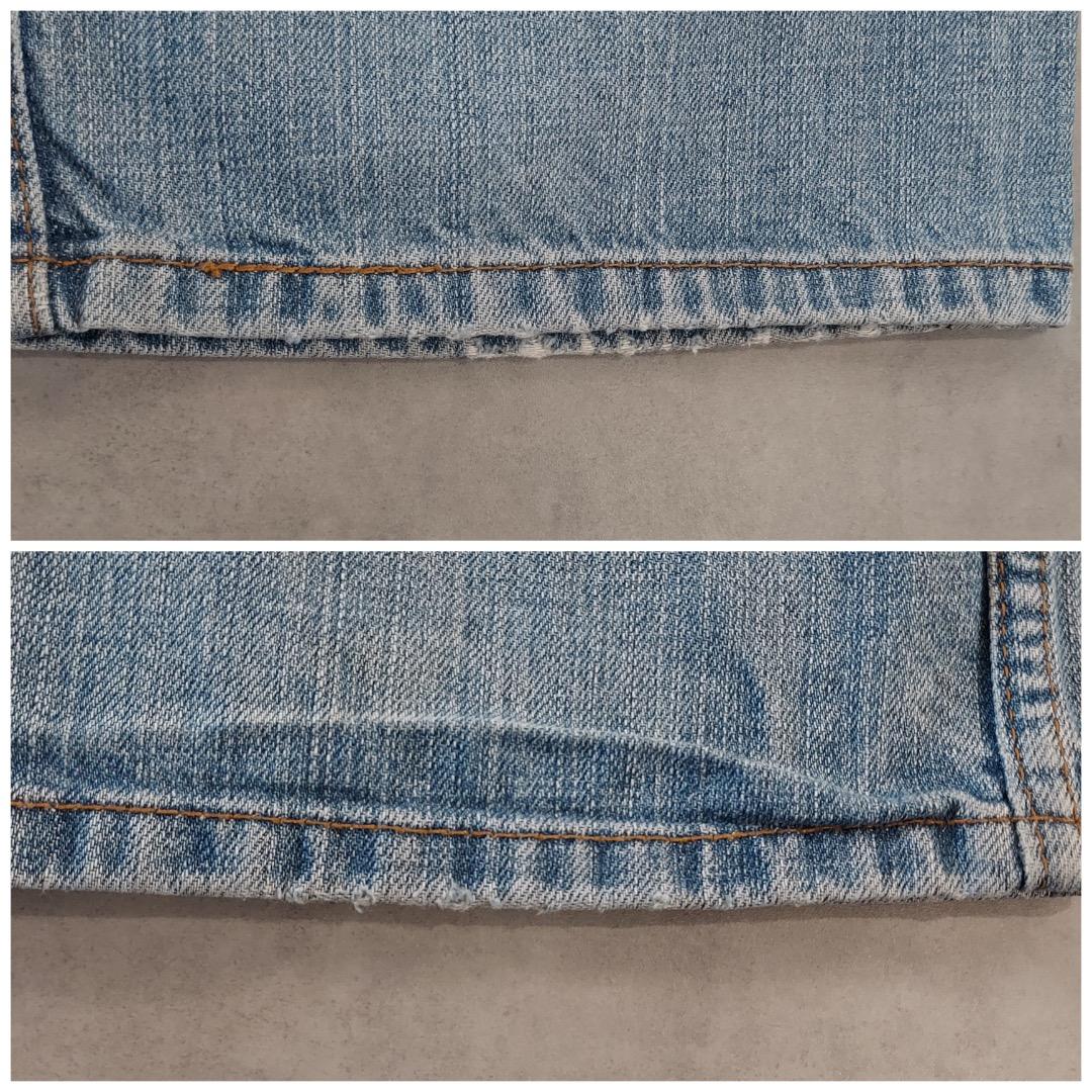 リーバイス569 Levis W33 ブルーデニム 青 ヒゲ 古着 18297