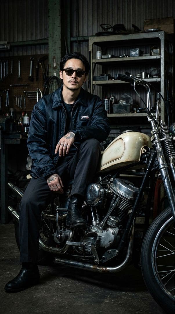 激レア 90s Schott フルジップジャケット 山田レン バイカー 古着