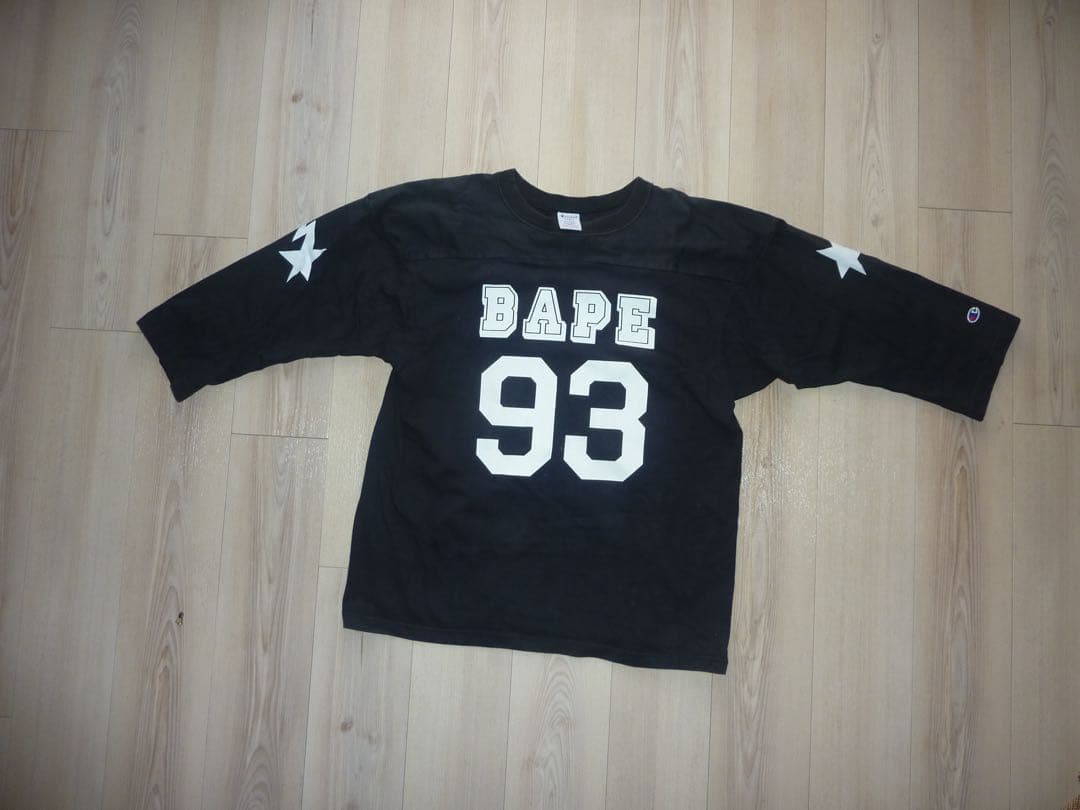 A BATHING APE × Champion 7分袖フットボールT